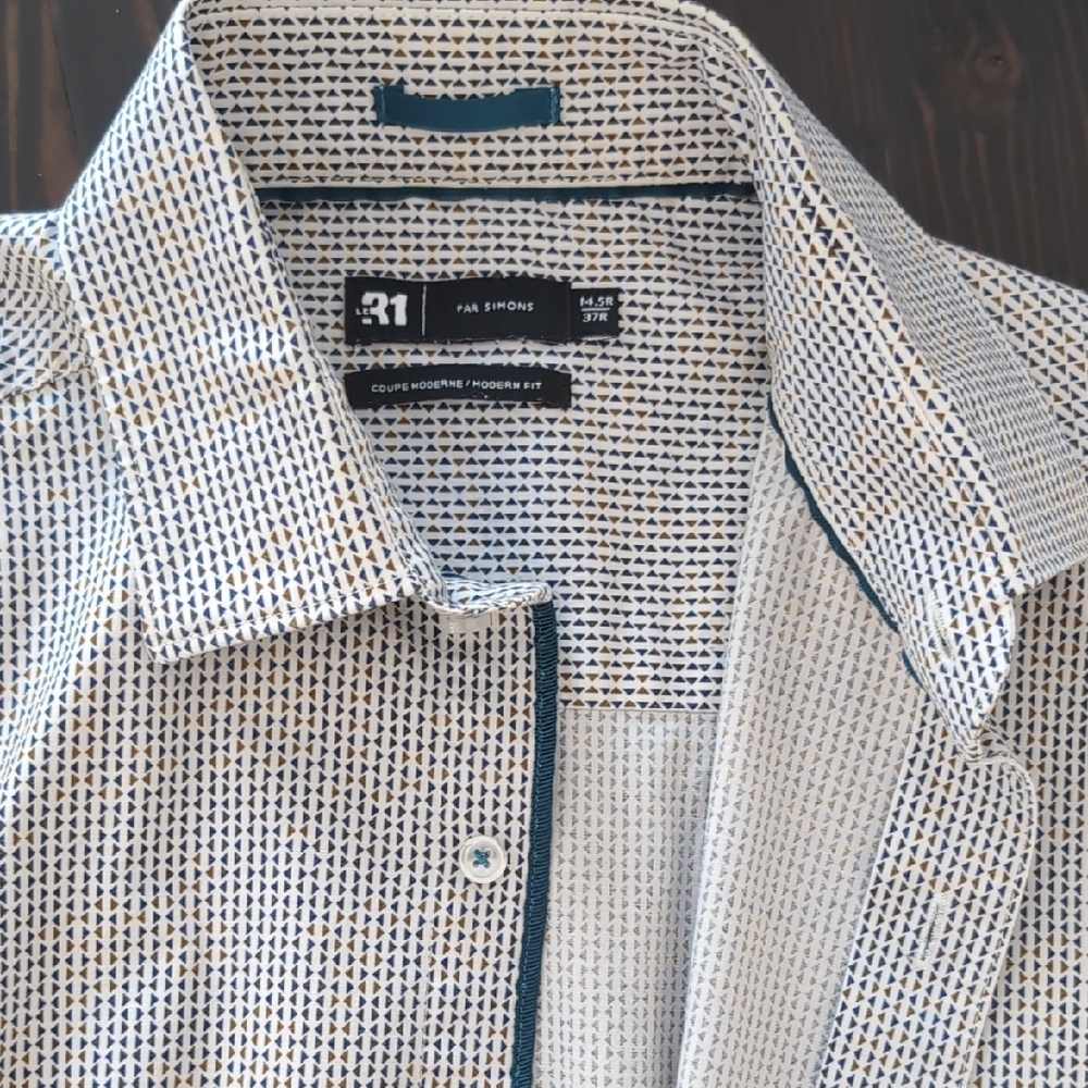 Le 31 By Simons Men's Geometric Casual Shirt